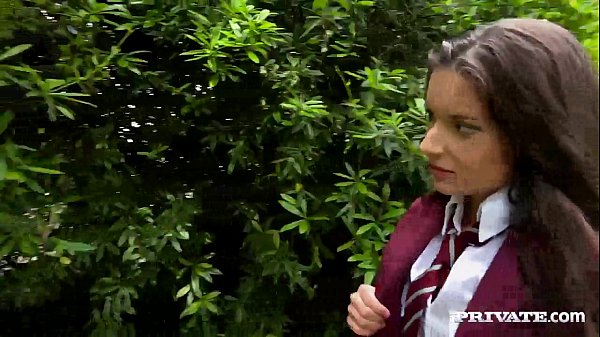 Tight Teen Anita Bellini has both holes plugged by two Gardeners