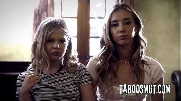 Sexy blonde Teen strips