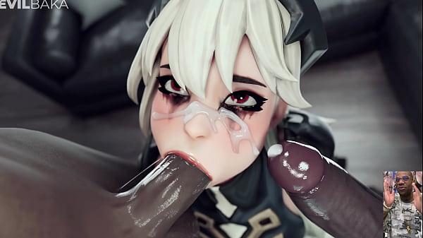 Sperme face serré ado salope gorge profonde BBC, chatte chauve Ciri gicle pendant qu'elle suce profondément une bite