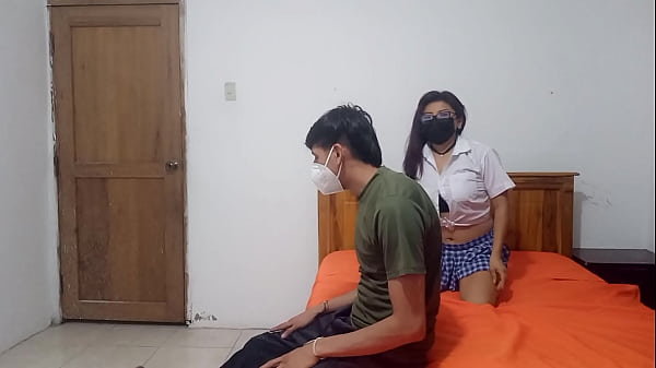 STUDENT PORN!! She welcomes her stepbrother into her apartment and suggests a crazy fantasy.