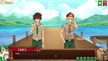 Game: Friends Camp path 2, part 4 - fishing with Taiga (russian voiceover)