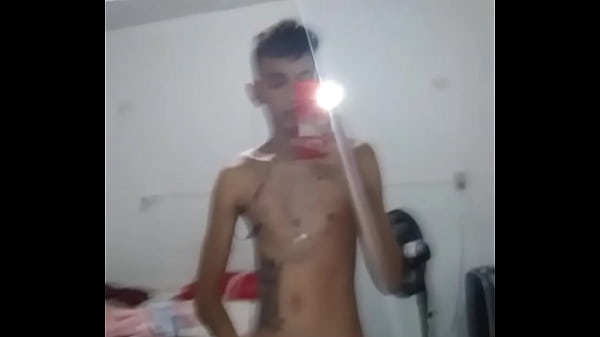 Young white guy jacking off