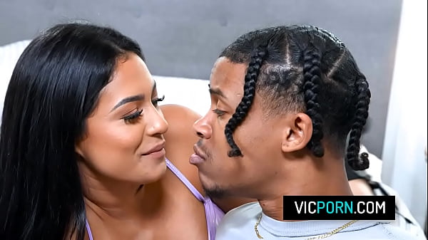 Grounded latina teen Serena Santos gets pounded rough by her black boyfriend