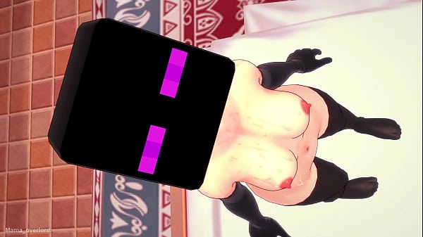 la fidanzata vestita da enderman indossa solo l'asciugamano e vuole scopare