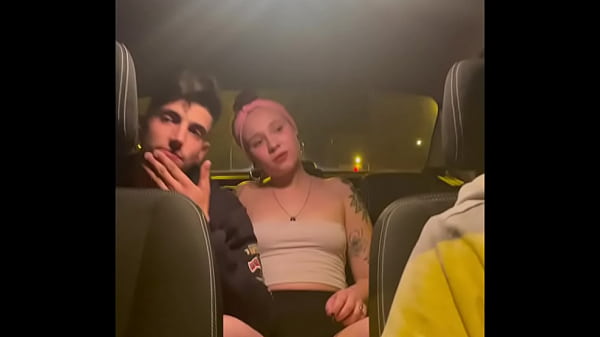 friends fucking in a taxi when returning from a party, hidden camera amateur