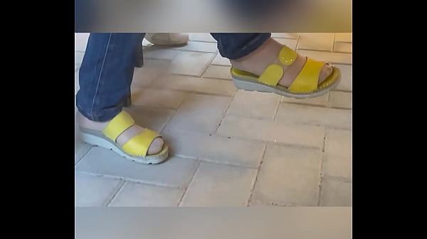 My feet sheer in light flesh colored nylon