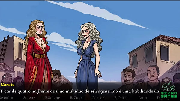 Game of whores ep 24 Dany, Sansa and Cersei Riding with Dildo