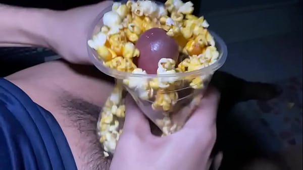 Jerk off with popcorn. Jerk off with popcorn.